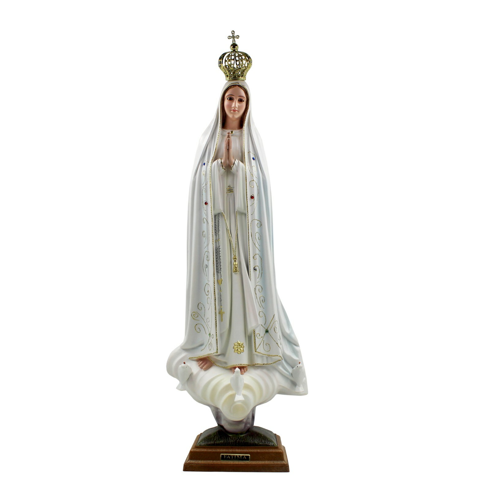 23.5″ Our Lady Of Fatima Virgin Mary Religious Statue Made in Portugal #1036