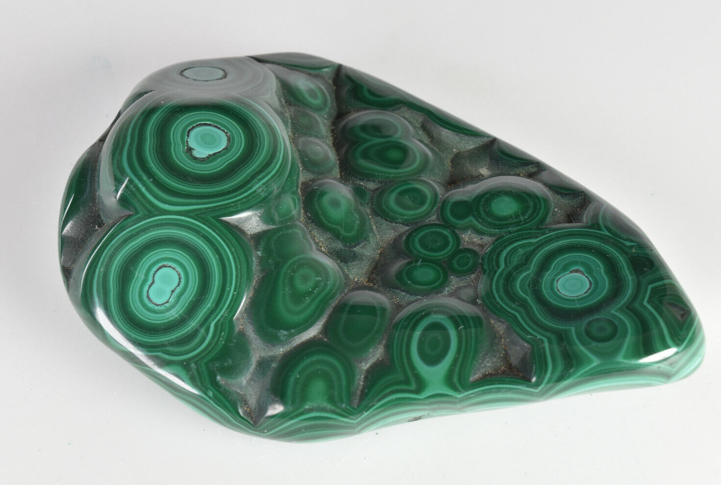 Polished Botryoidal Malachite from Congo 9.5 cm # 21104
