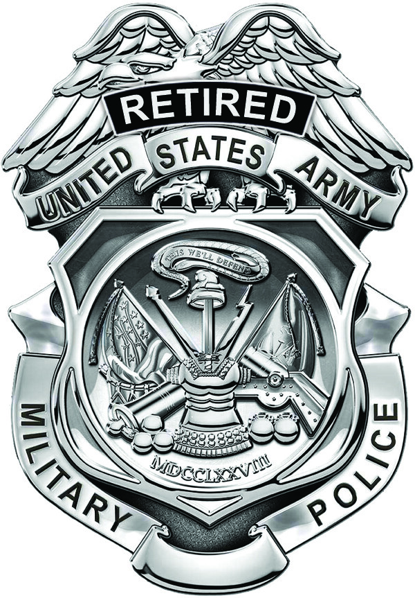 US Army COUNTERINTELLIGENCE (ACI) “RETIRED” full size Badge . With pins