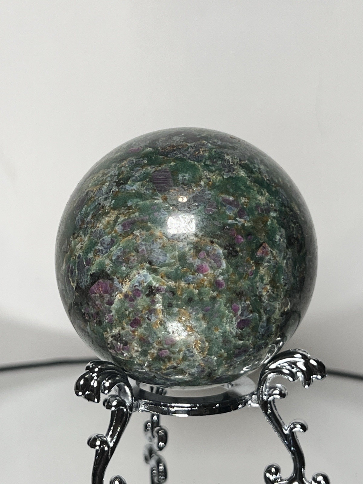Ruby Fuschite UV Reactive Sphere w/holder – 54mm
