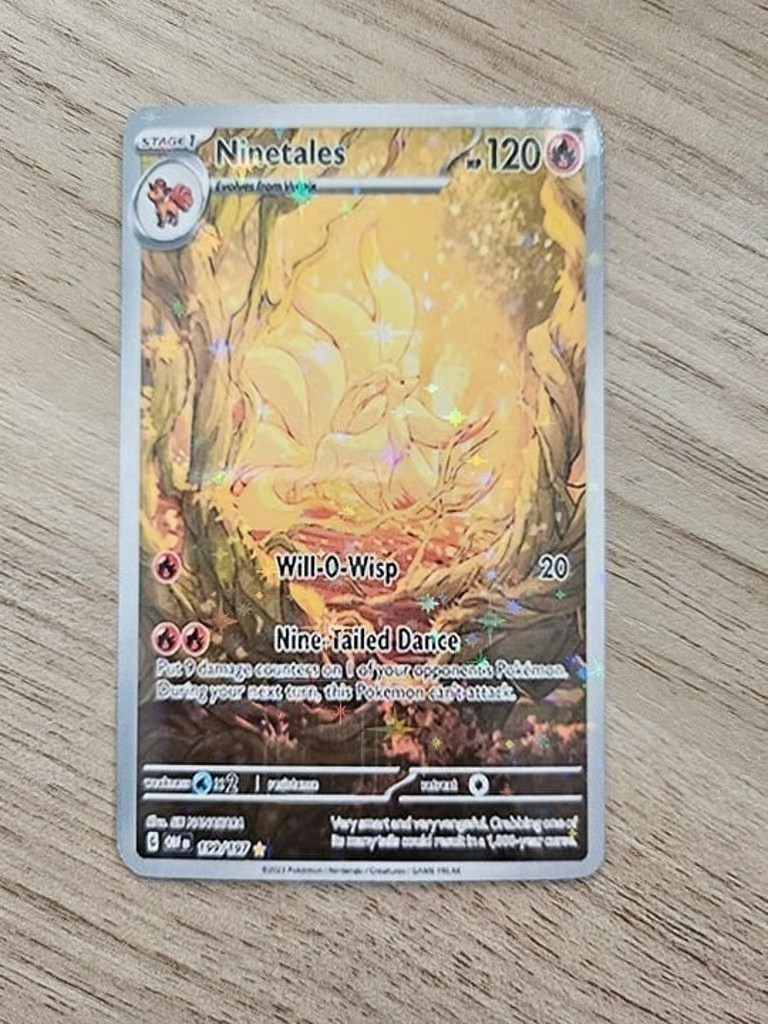 Ninetales 199 Pokemon Sticker, Credit Card Skin Decal, Anime Holographic