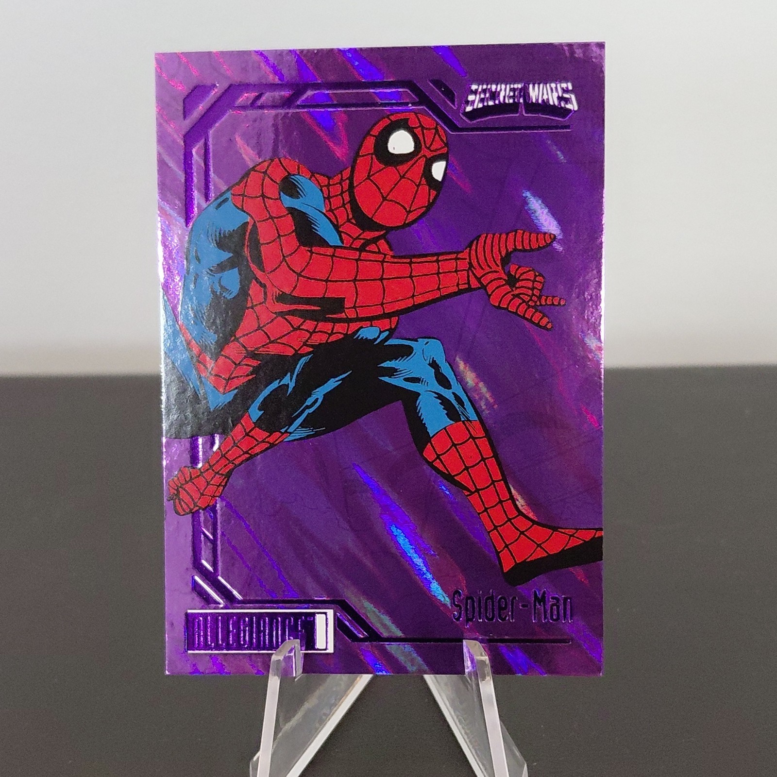 2023 Upper Deck Marvel Secret Wars SPIDER-MAN PURPLE BOX 97/99