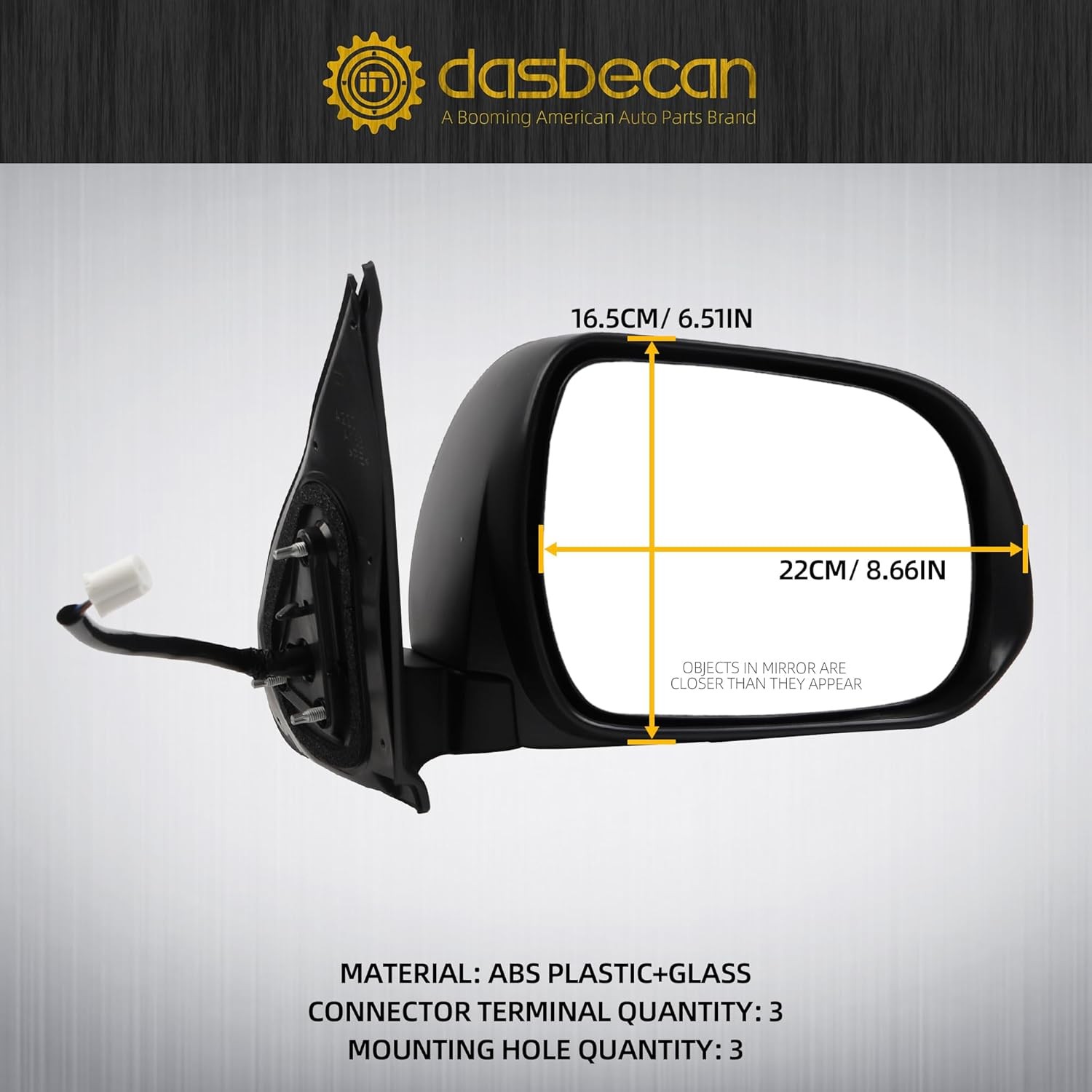 Passenger Side Mirror Compatible with 2005-2011 Toyota Tacoma Right Mirror with
