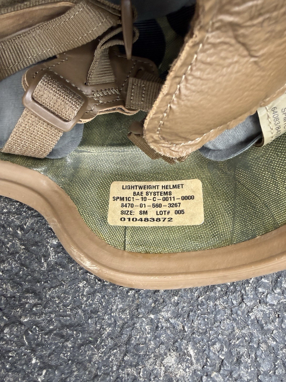 BAE Systems SPH4 Lightweight Ballistic Helmet Tan Size SM Militaria