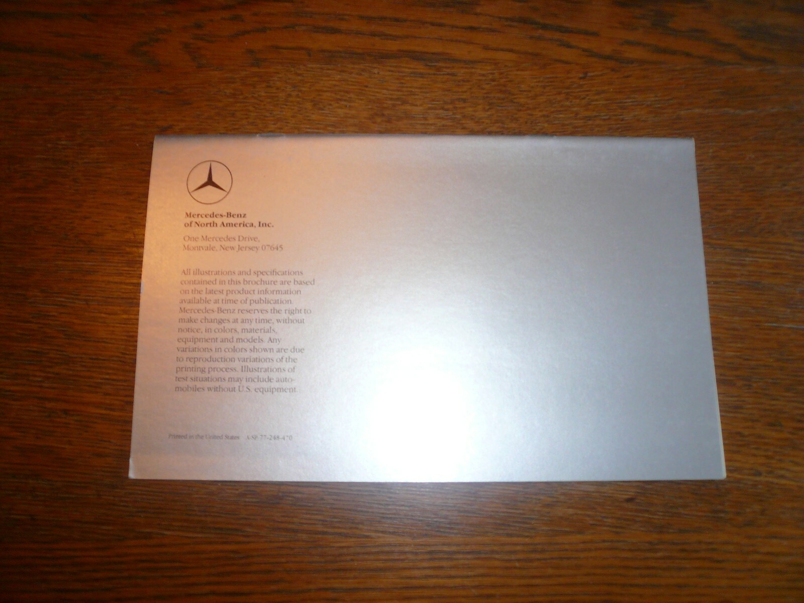 1978 Mercedes-Benz 240 D 300 D 300 CD 280 E 280 CE Sales Brochure – Vintage
