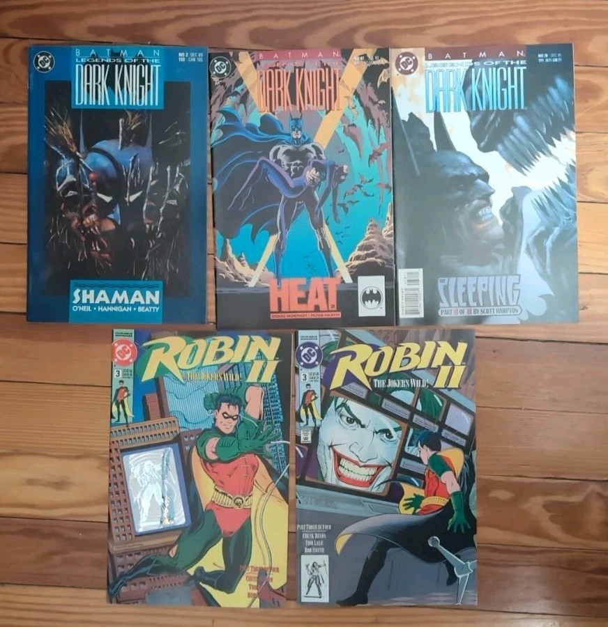 Lot Of 5 Batman Robin Comics Legends of the Dark Knight 2 47 78 (1989 1993 1995)