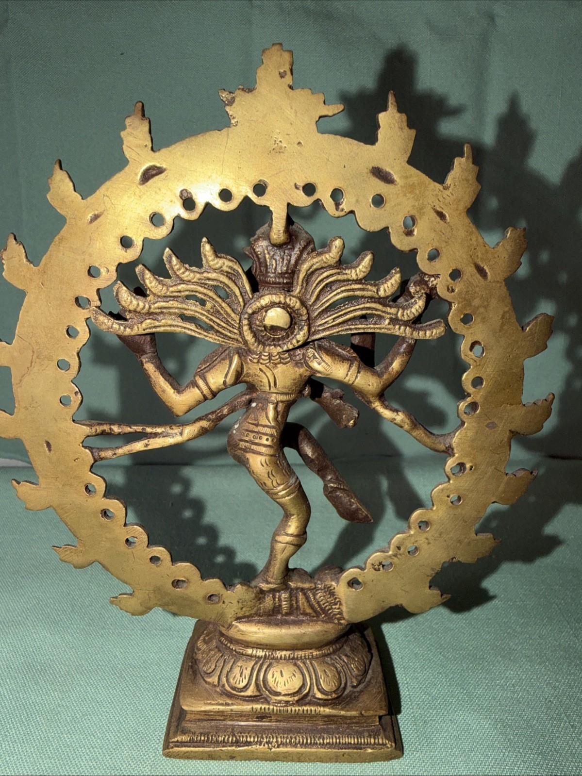 Vintage Hindu Shiva Nataraja Bronze Dance God Statue