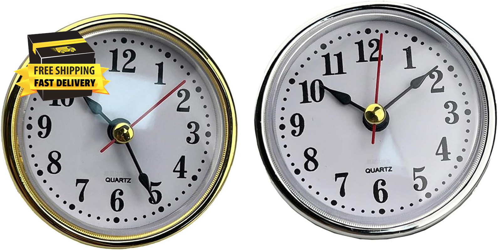 Mini Clock Insert round Clocks Movement 2-1/2 65Mm Diameter Clock Head Arabic Nu