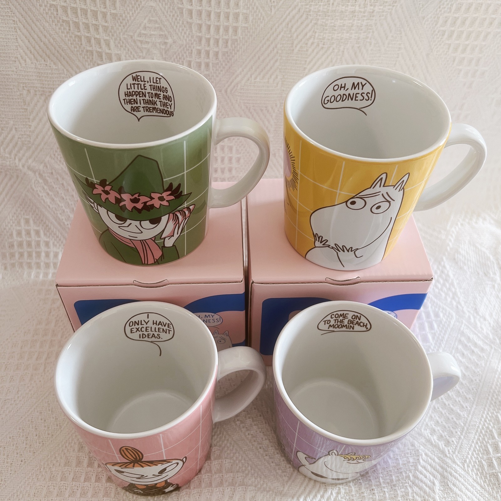 Arabia Moomin POP Mug 280ml 4pc Set Japan Exclusive Boxed Limited Edition FS