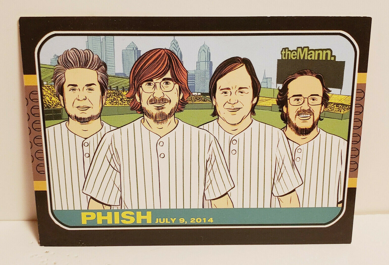 PHISH 2014 TOUR MANN MUSIC CENTER PHILADELPHIA CONCERT BASEBALL TRADING CARD