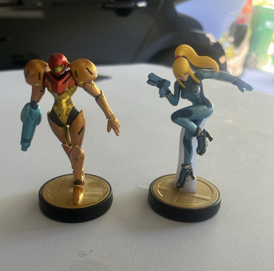 Nintendo Amiibo Metroid Figurines Samus Aran & Zero Suit Samus Lot of 2