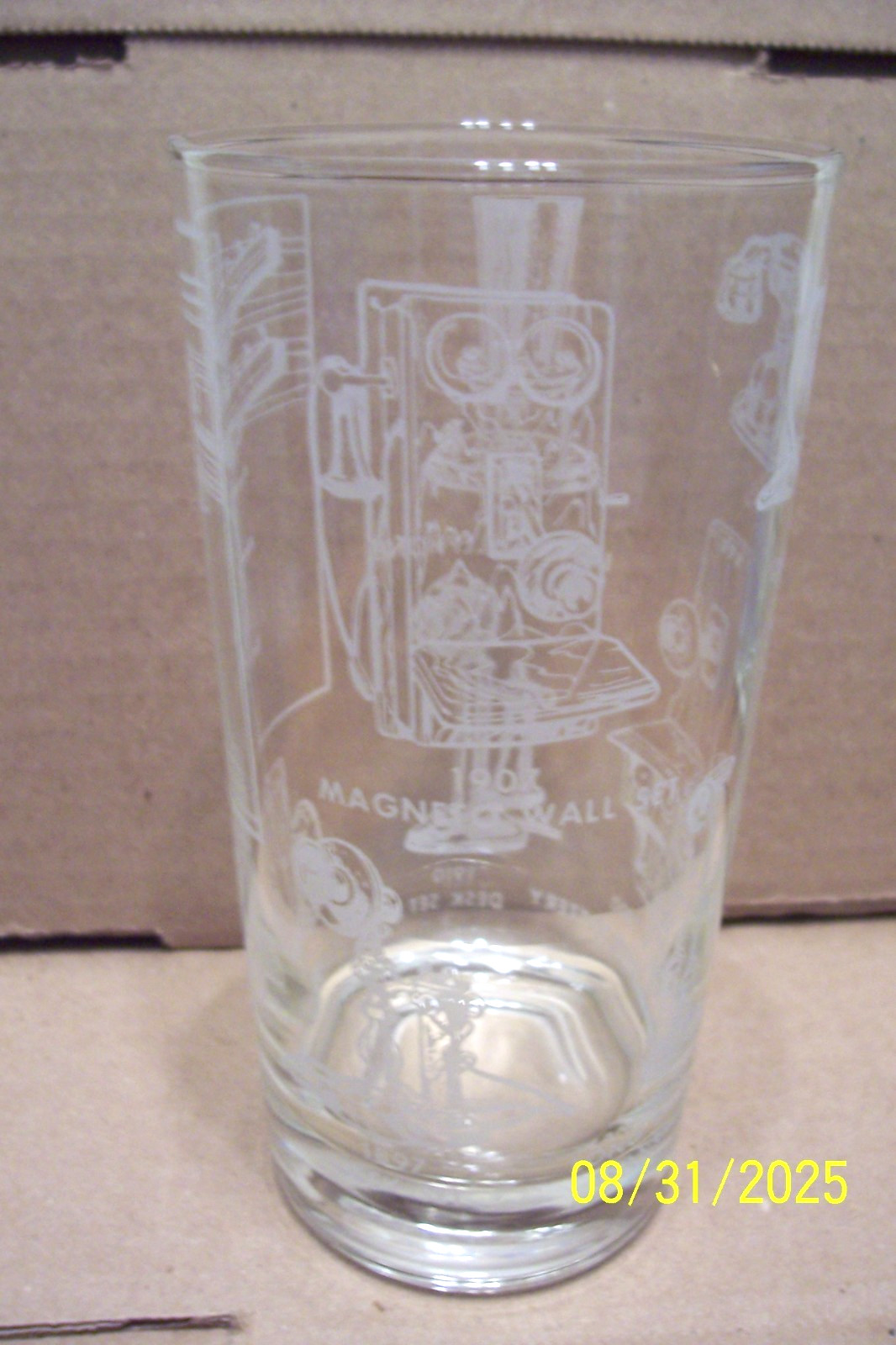Telephone History Through the Years Etched Phones Drinking Glass