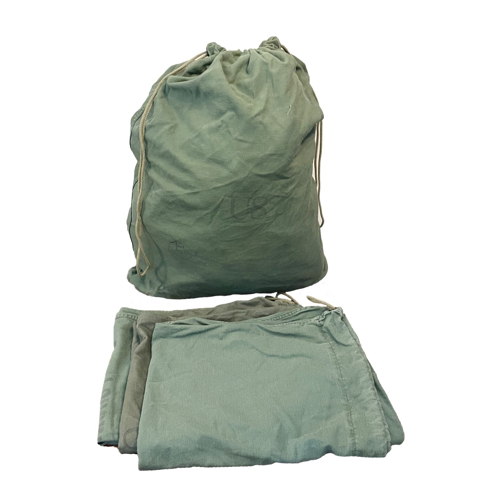 US Army BARRACKS BAG OD Green 100% Cotton Large Laundry Bag Military USGI EXC