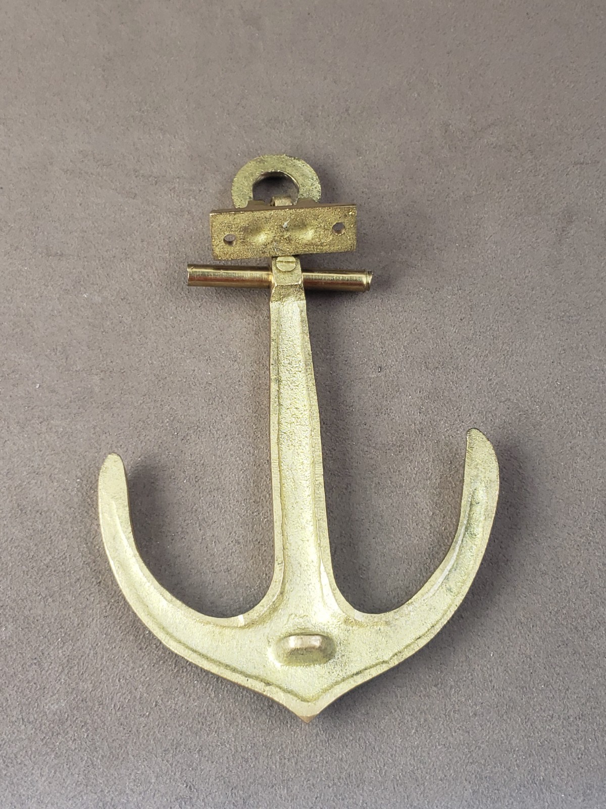 SOLID BRASS ANCHOR DOOR KNOCKER 6″
