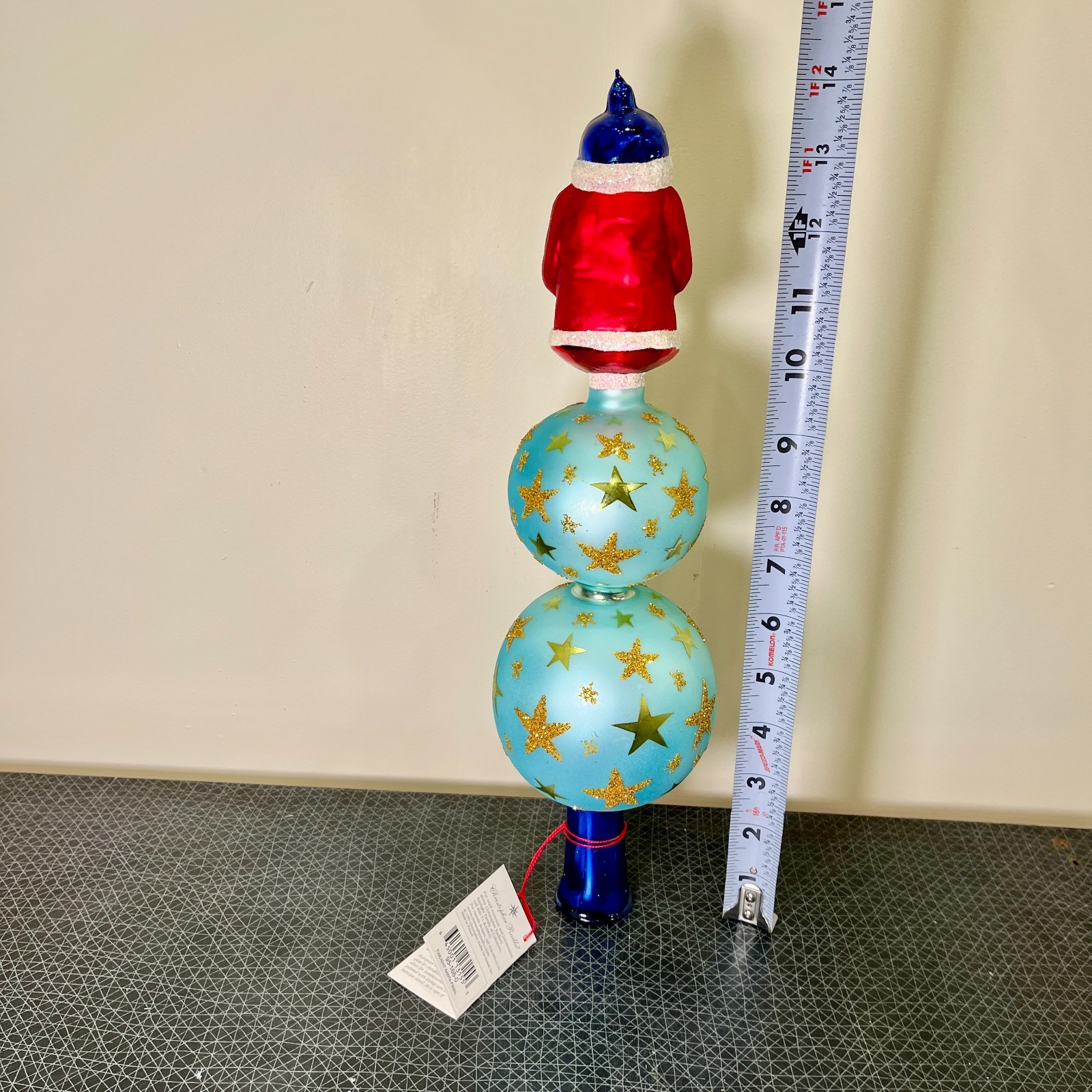 NEW 1999 Christopher Radko Twilight Santa Finial Christmas Tree Topper 14-1/2 in