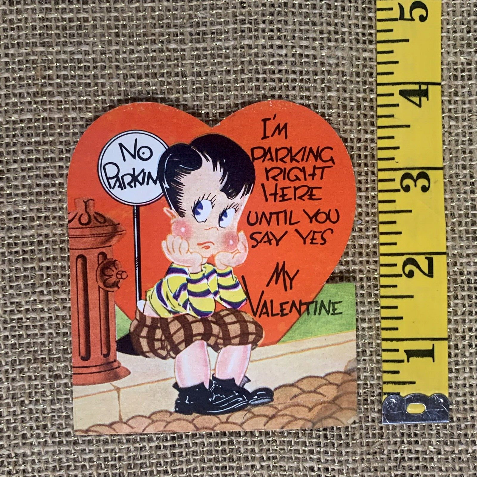 I’m Parking Right Here Until You Say Yes Boy No Parking Valentine Card Vintage