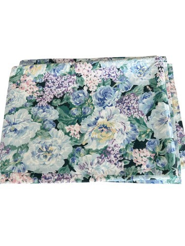 VTG Eileen West Delphinium Floral 100% cotton Fabric Remnant 36” X 50”