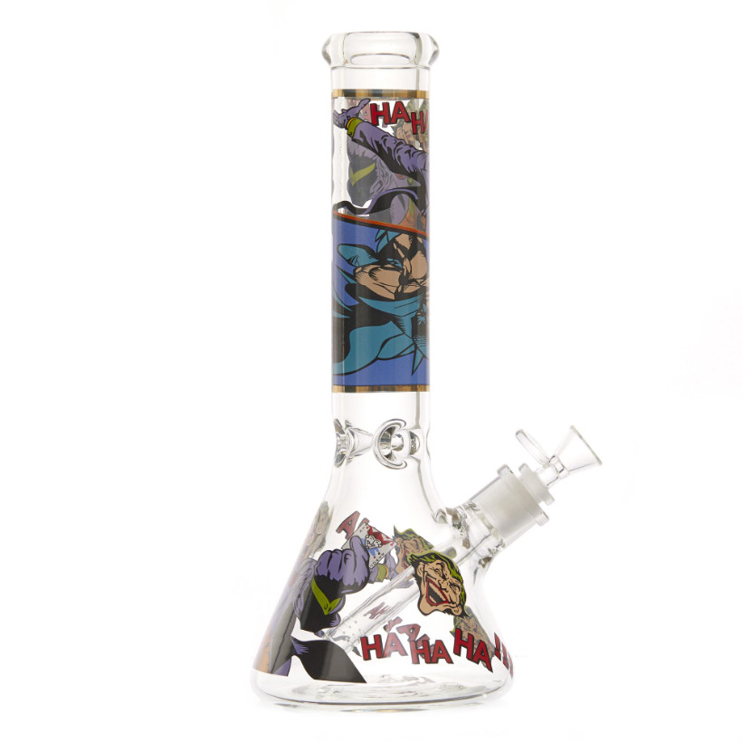 10 inch JOKER Heavy Glass Bong Water Pipe Smoking Bong Beaker 14mm Bowl hookah