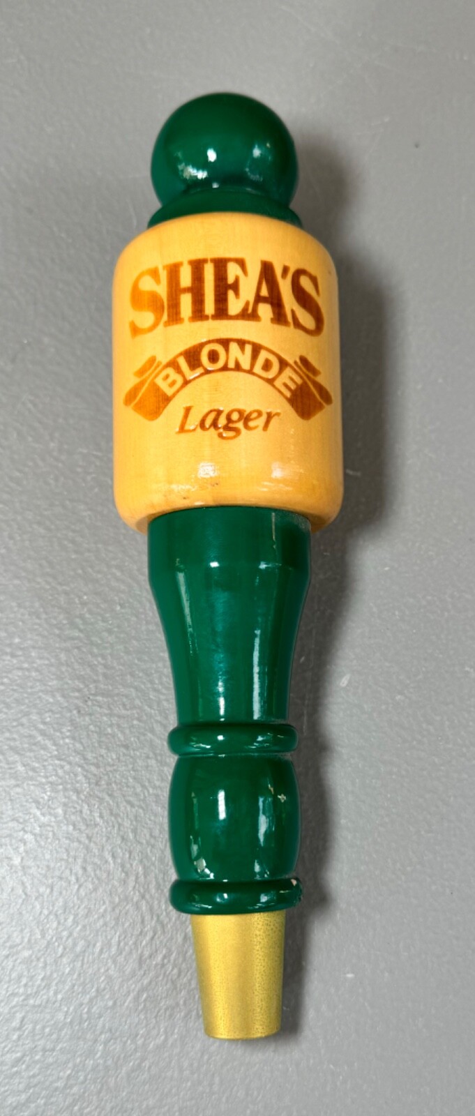 Shea’s Blonde Lager Beer Tap Handle man cave decor