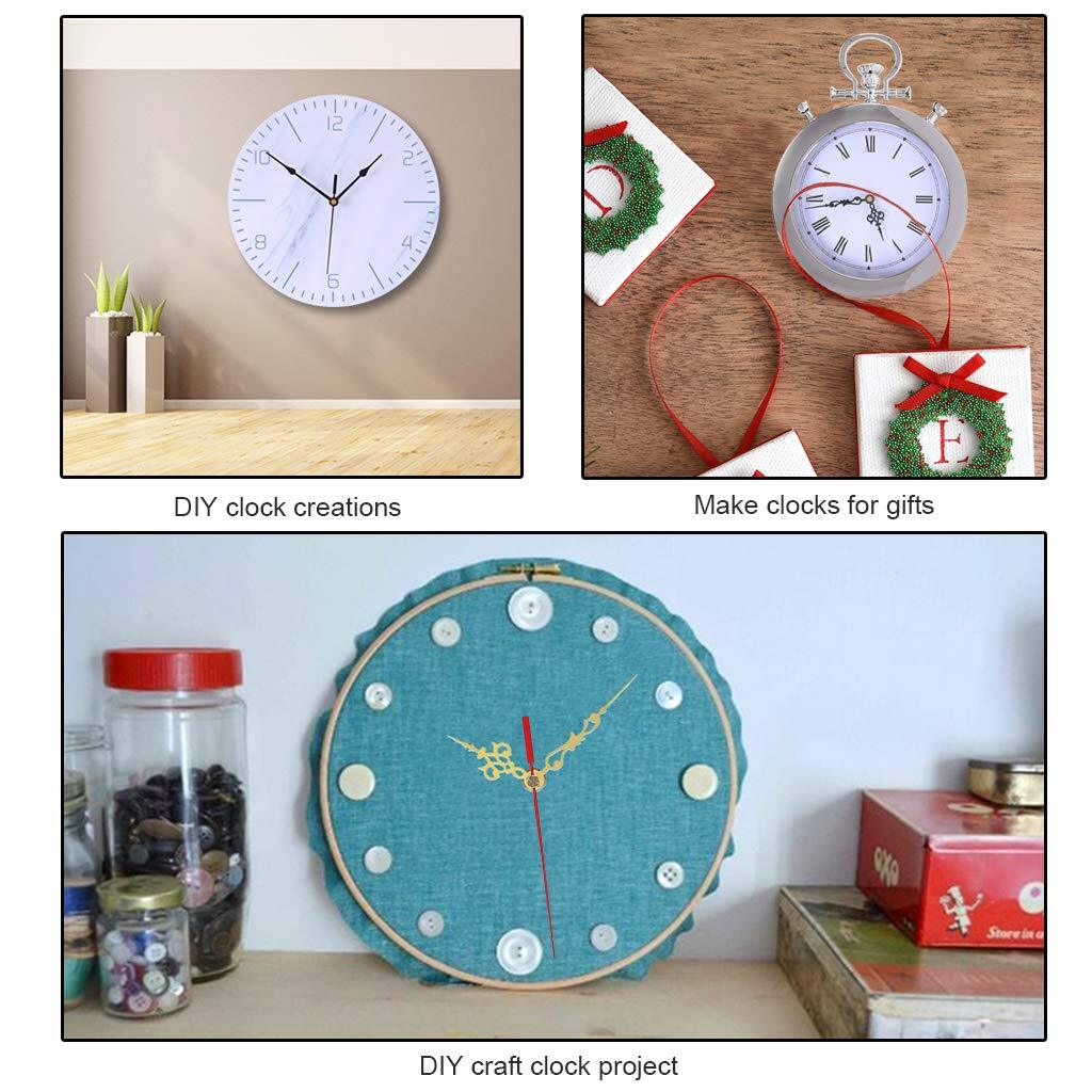 Silent Sweep Clock Movement Kit Includes Mechanism and 3 Styles of Hands
