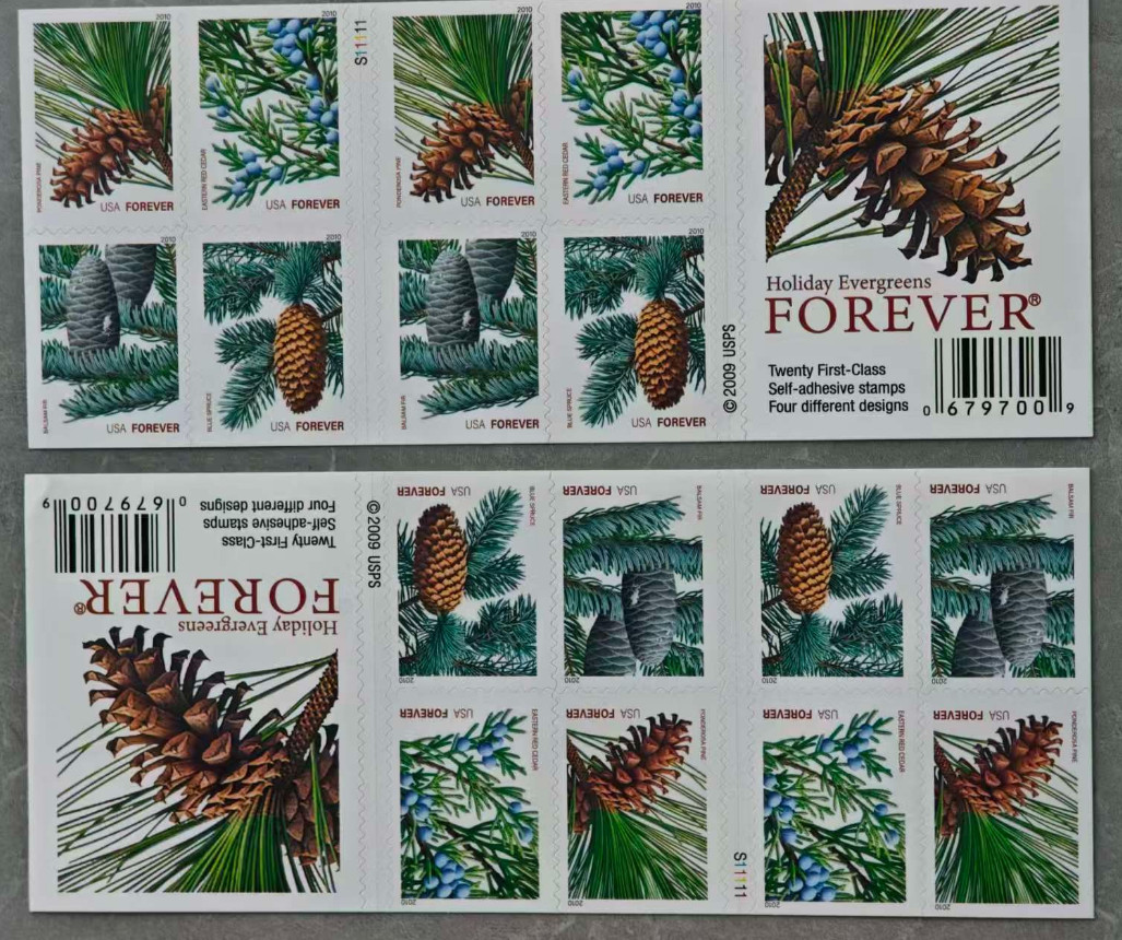 Forest Tree Pine Cones Holiday Forever Postage Stamps(100 Stamps Total)