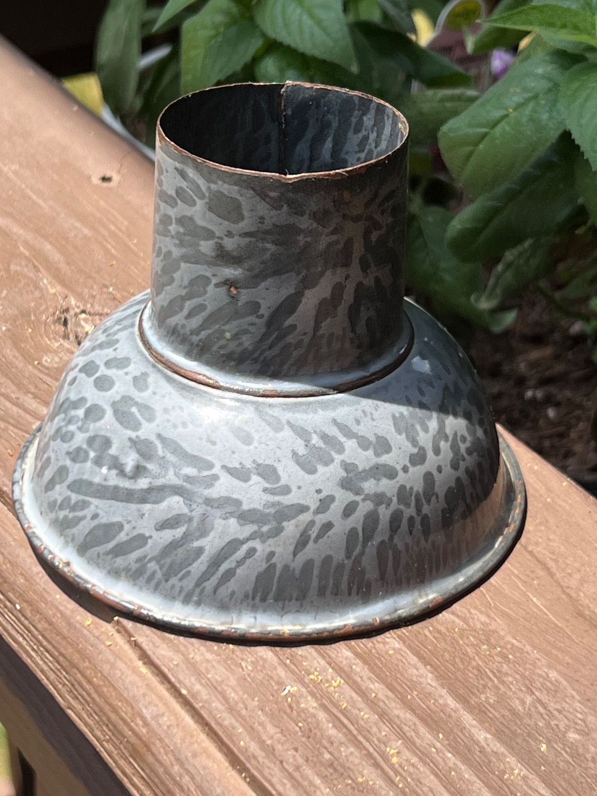 VTG Graniteware Enamelware Gray Canning Funnel 4.5″ X 3.5″ Very good Farmhouse