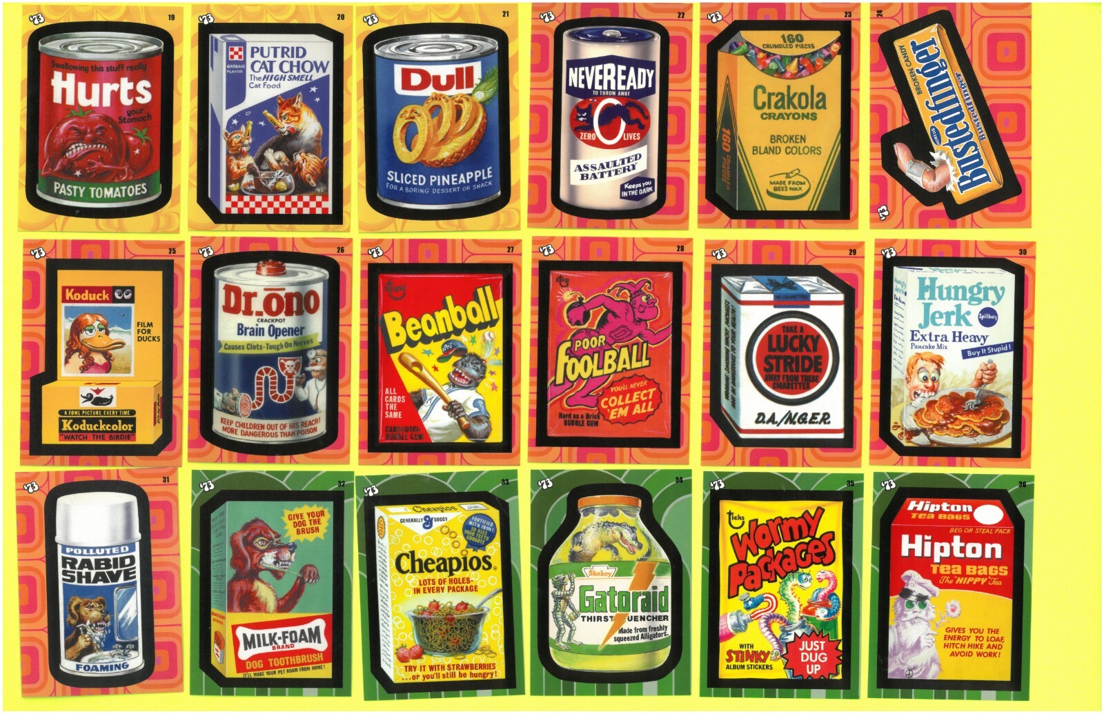 2023 Topps Wacky Packages: Flashback Celebrating ’73 COMPLETE YOUR SET – SINGLES