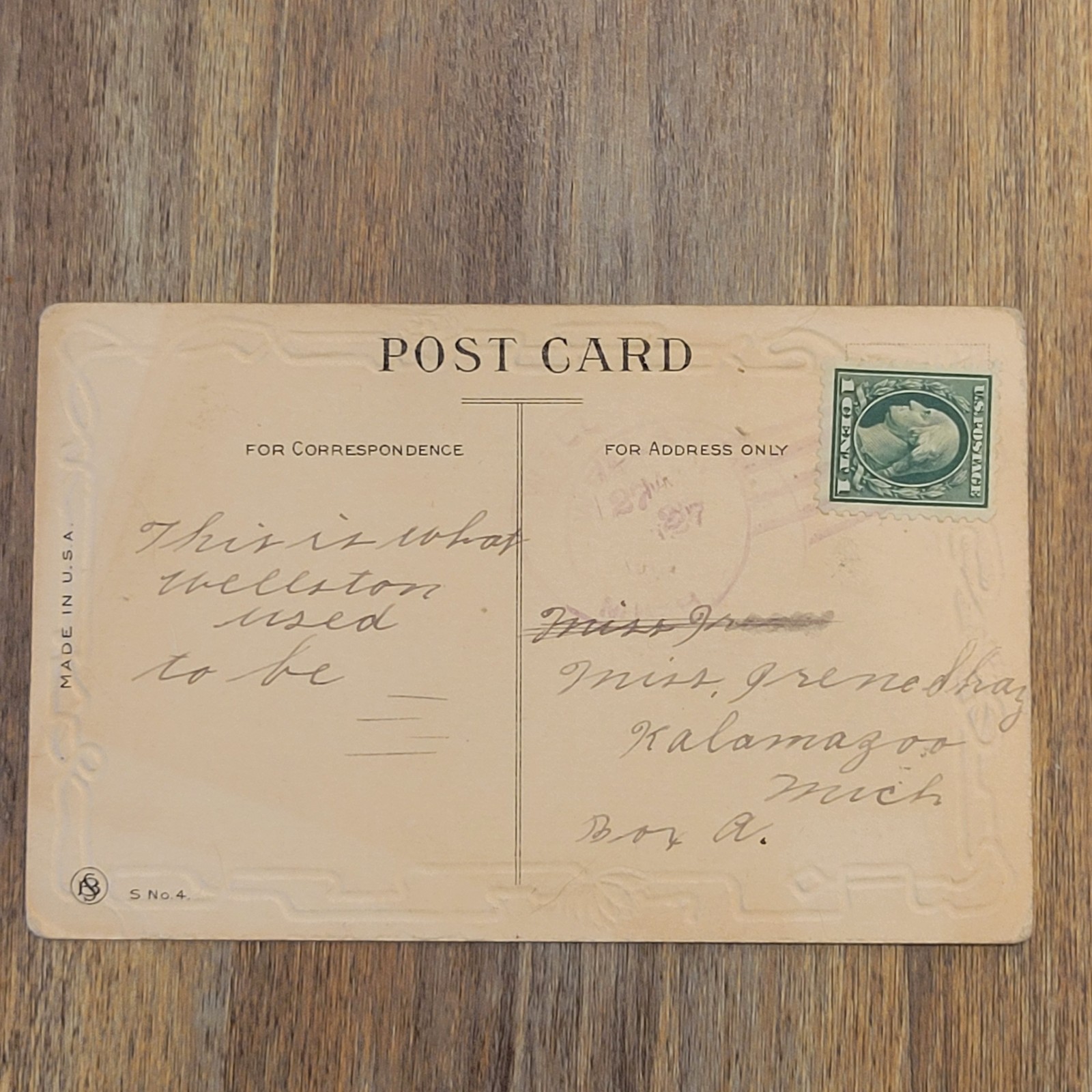 c1910s Embossed “The Graveyard Is Too Lonesome Give Me My Flowers Now” Postcard