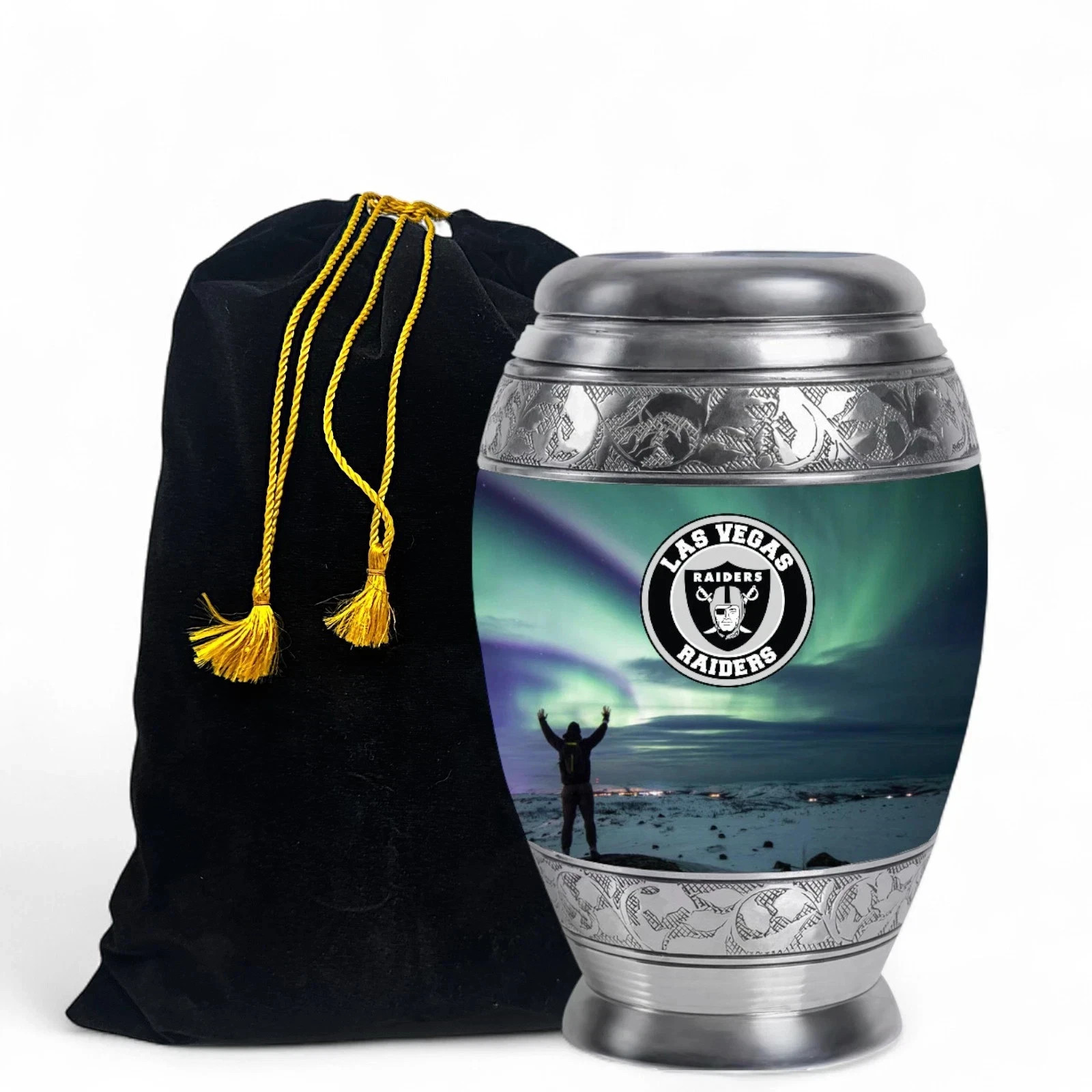 Monarch Cremation Urns with Custom Text Las Vegas Raider scented candle free