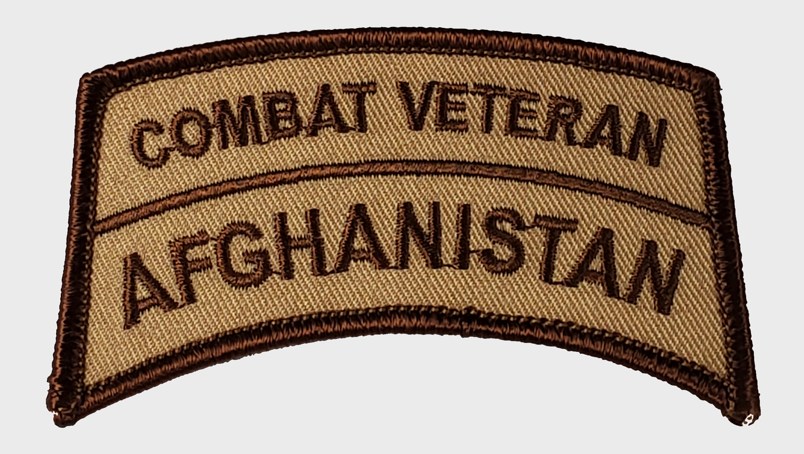 COMBAT VETERAN AFGHANISTAN TOP ROCKER PATCH OEF ENDURING TAN DESERT