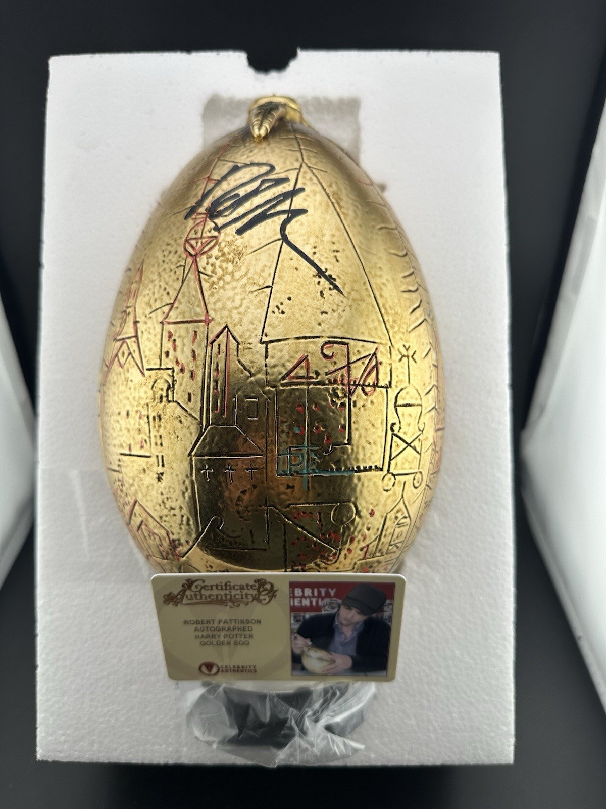 Robert Pattinson Autographed Harry Potter Golden Egg Authentic Prop Replica