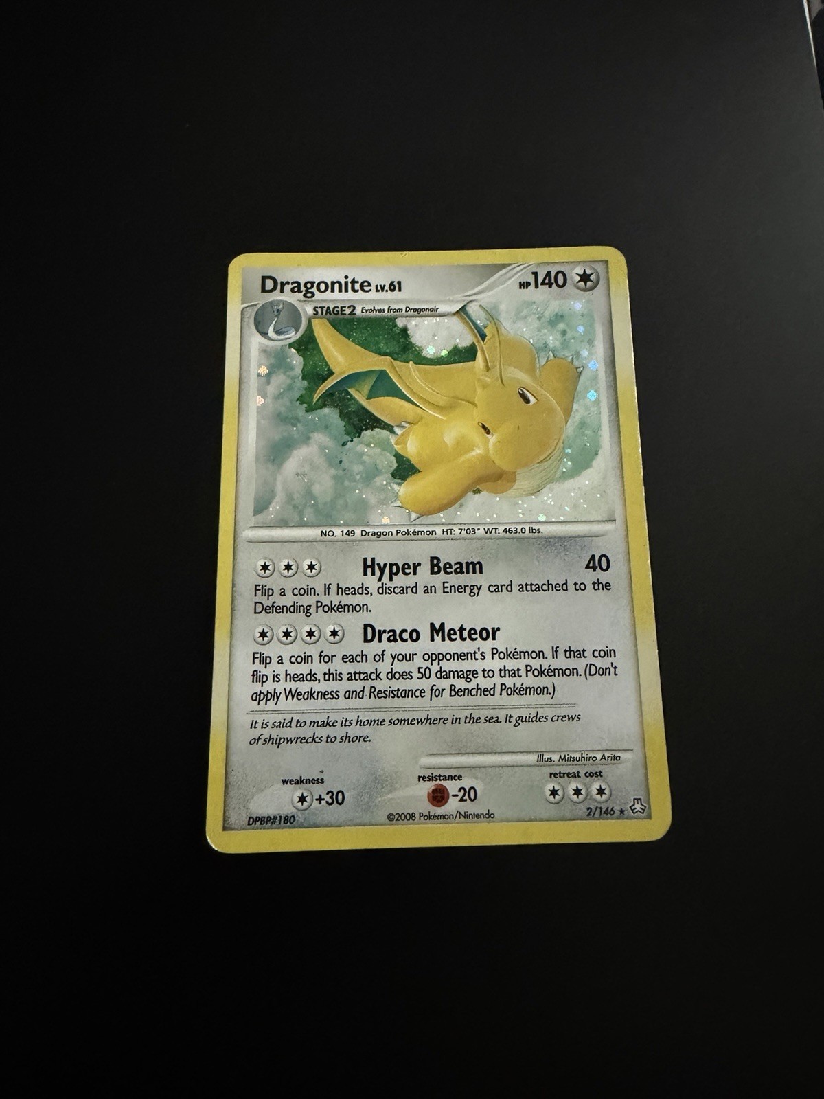 Pokémon Dragonite 2/146 Legends Awakened Level 61 Holo Rare HP 140 2008
