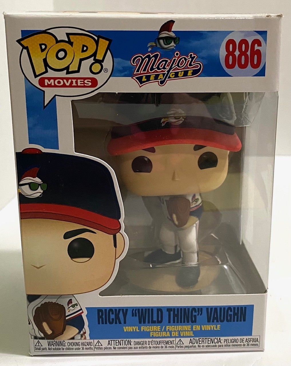 FUNKO POP, RICKEY “WILD THING” VAUGHN, VINYL FIGURE MOVIES #886