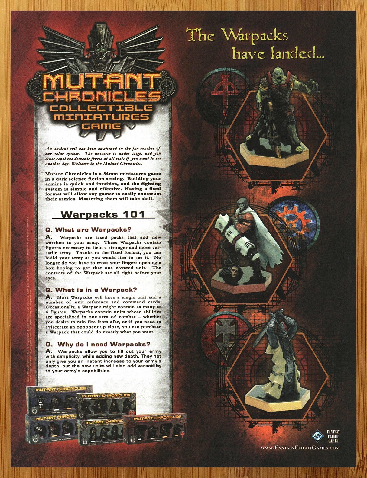 2007 Mutant Chronicles Miniatures Game Print Ad/Poster Fantasy Flight Promo Art