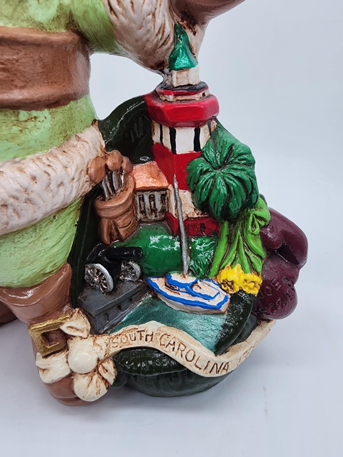 10.5 Inch Ceramic Hand Painted Nautical Santa South Carolina 2002