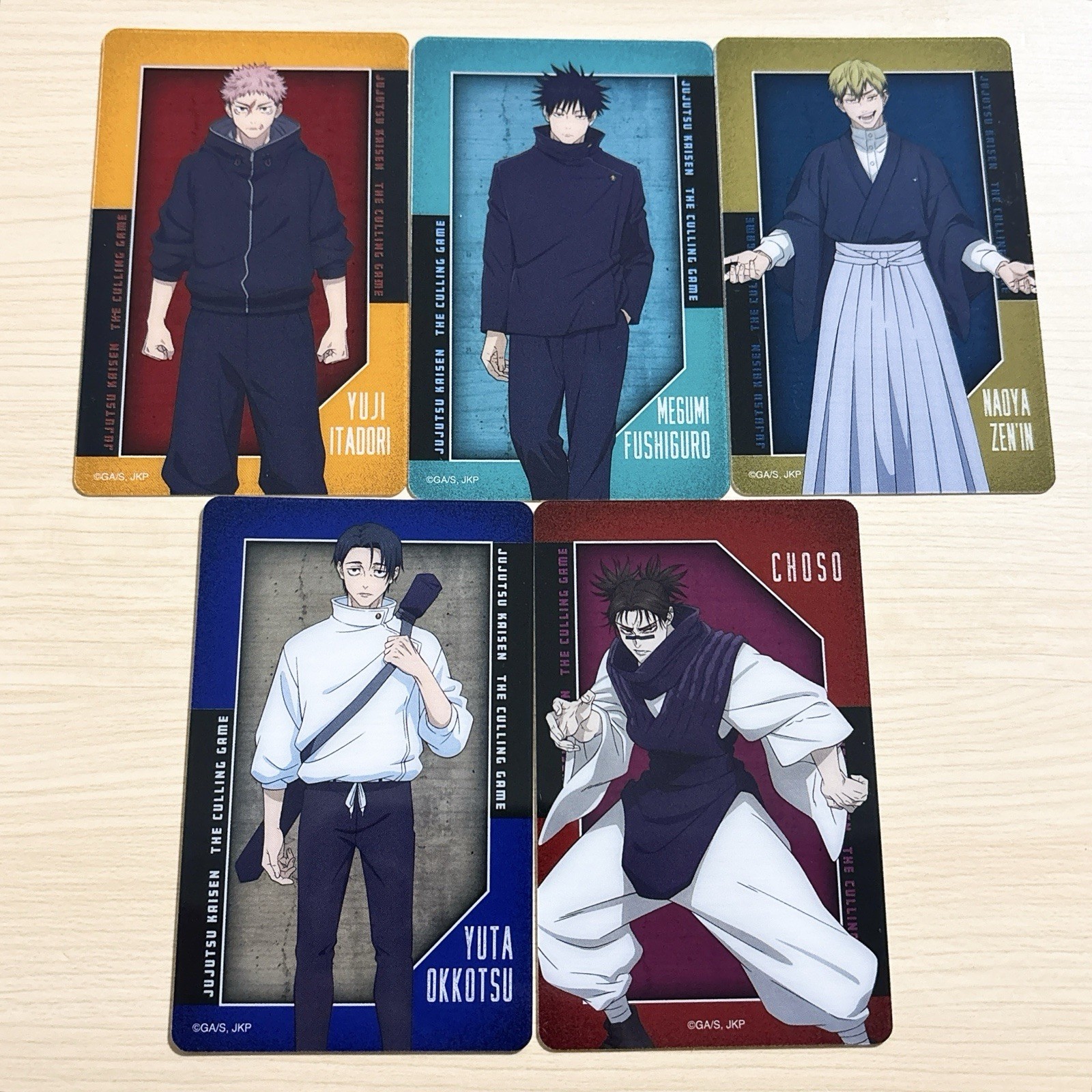 Jujutsu Kaisen Culling Game Official Clear Card Set Yuji Yuta Megumi Choso Naoya
