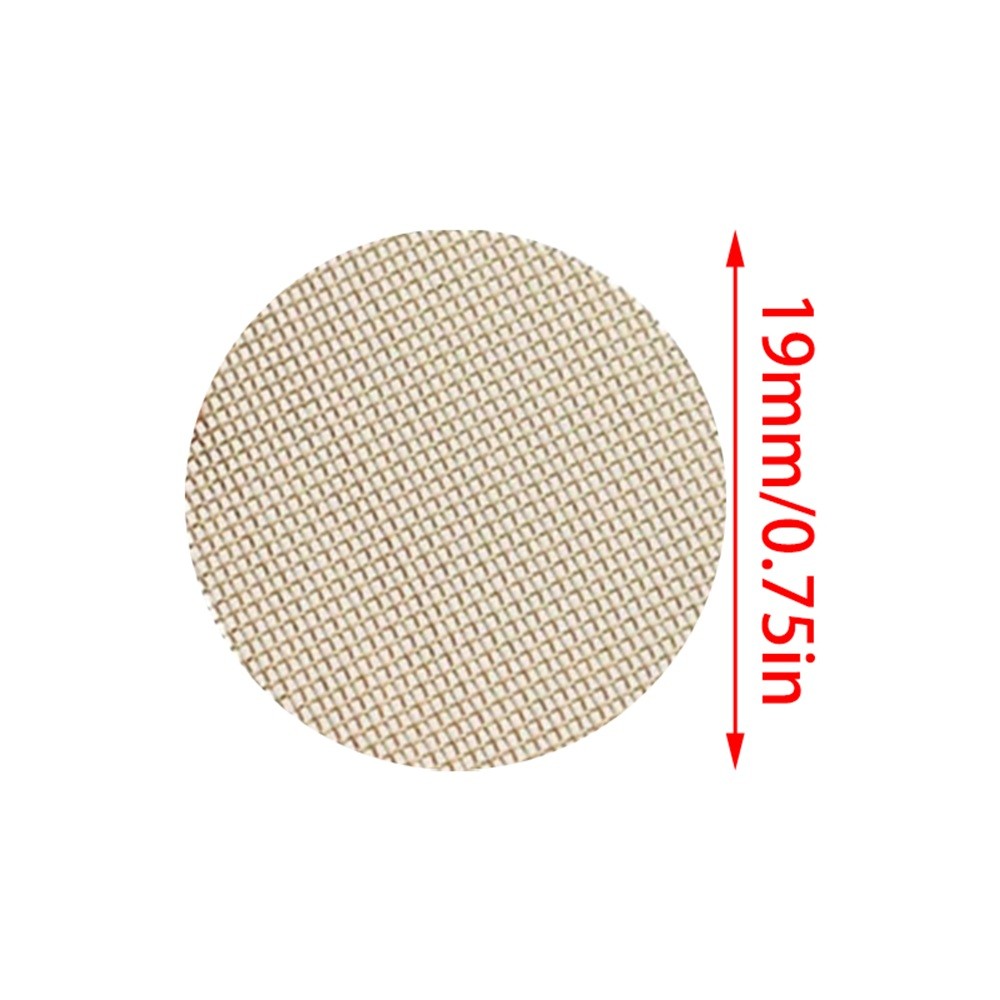 100Pcs 19mm Tabacoo Smoking Pipe Filter Screens Gold Brass Round Mesh Filters
