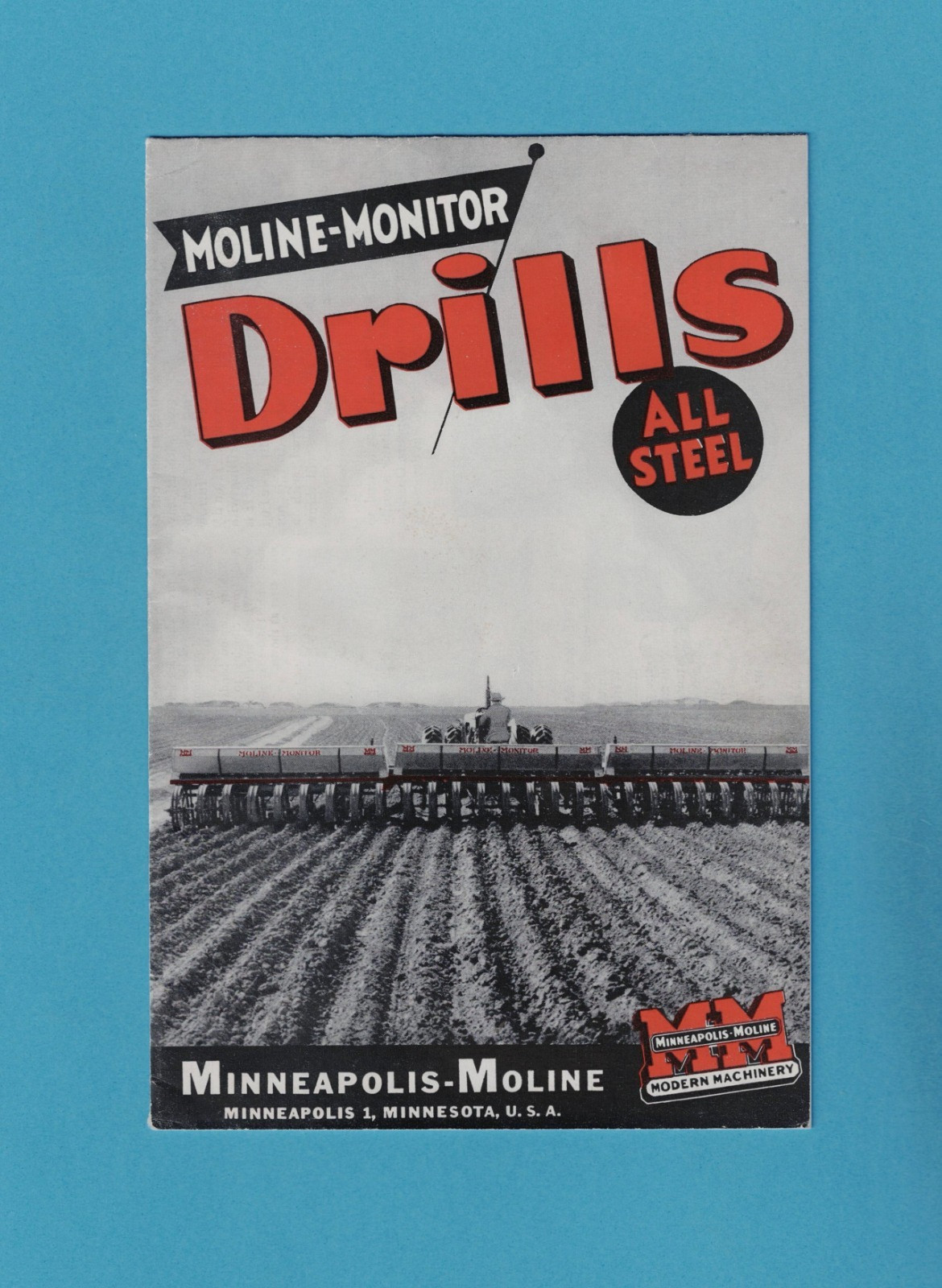 MINNEAPOLIS-MOLINE MOLINE-MONITOR DRILLS 12 PAGE BROCHURE 86540-V