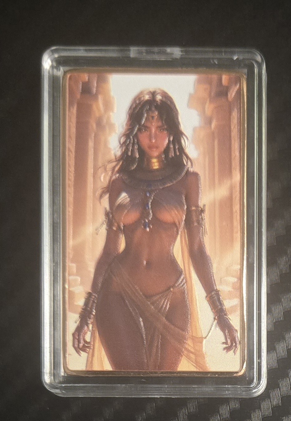 Colorized 1 OZ 999 Pure Copper Bar Beautiful Woman Naughty Baddie
