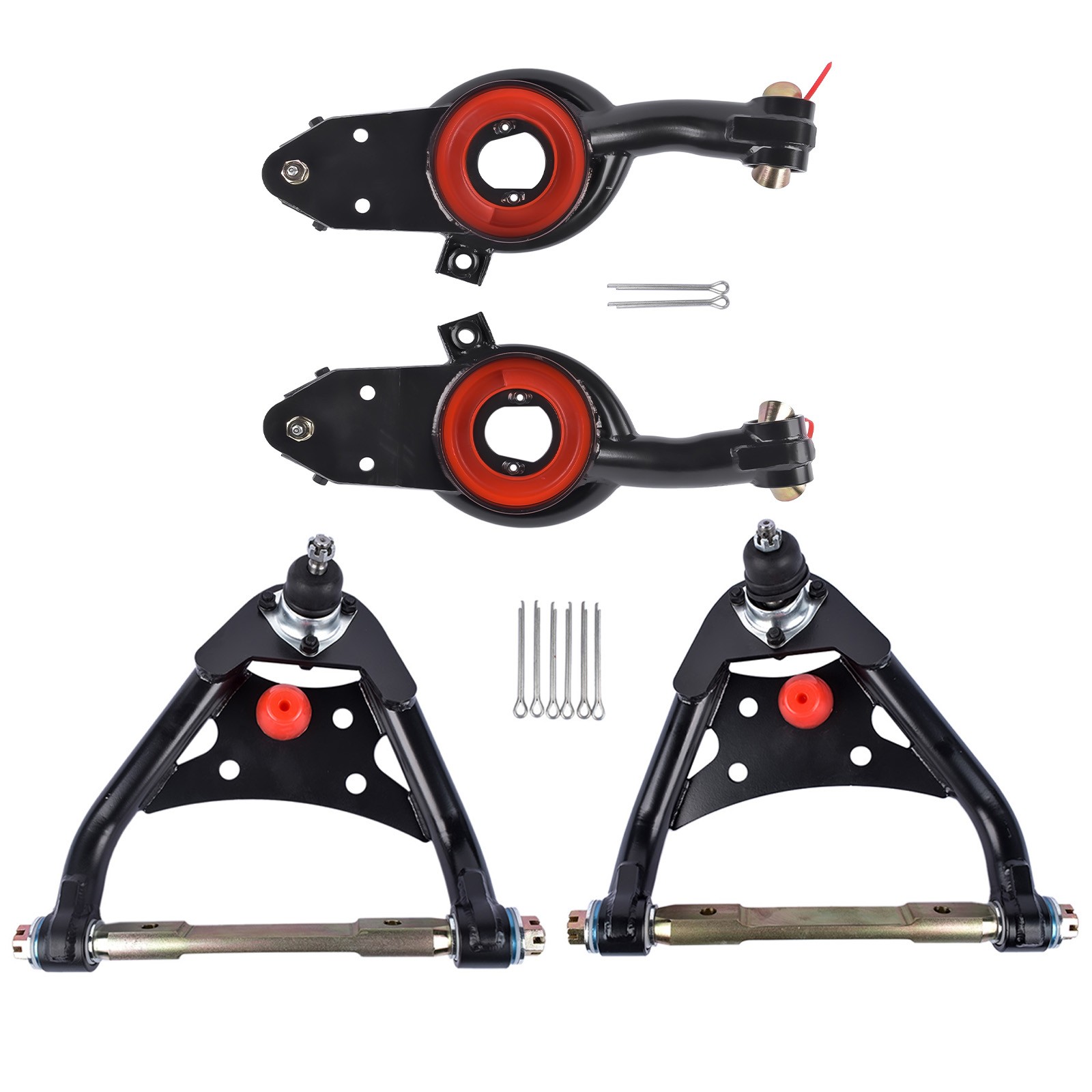 4Pcs Control Arm Kit Upper Lower Fits 1965-1970 Chevy Bel Air Caprice Impala