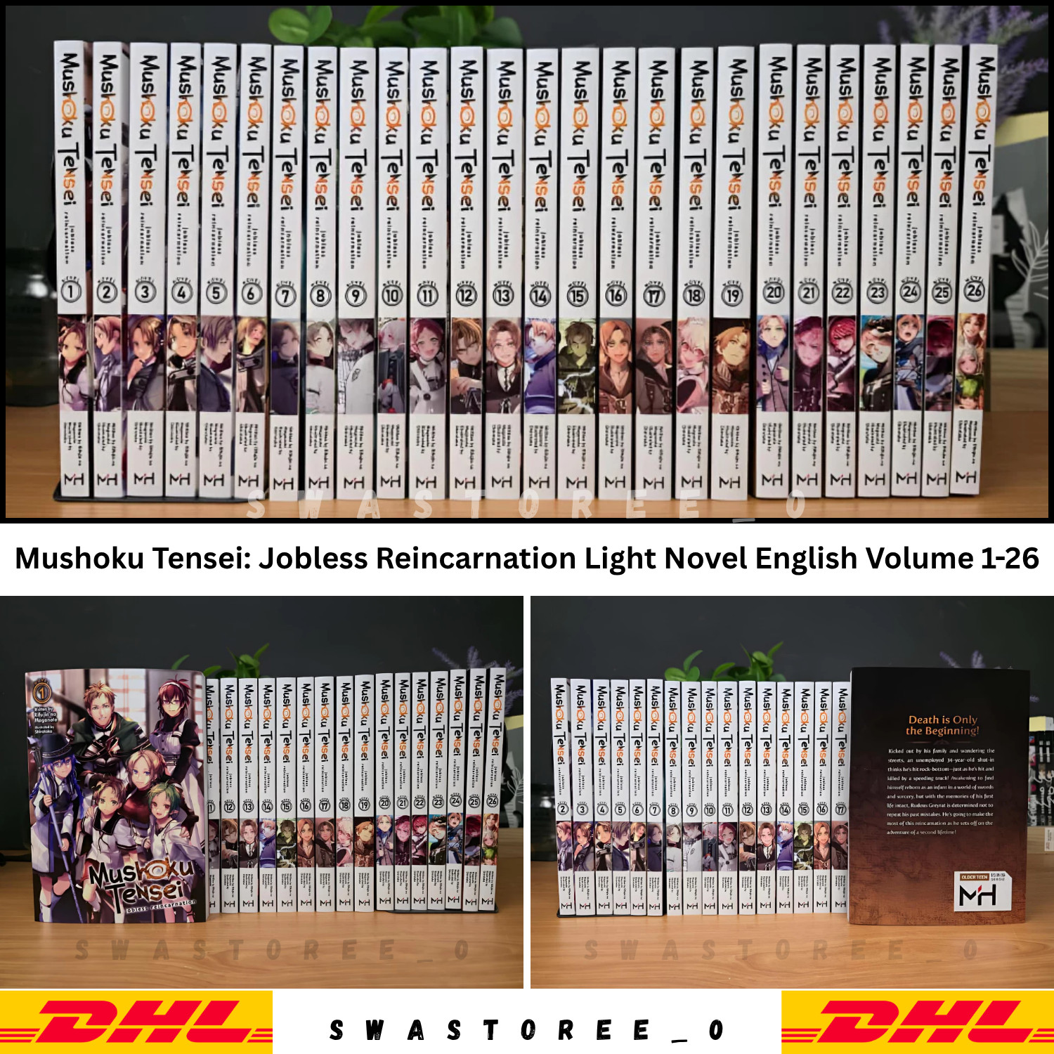 Mushoku Tensei: Jobless Reincarnation Light Novel English Volume 1-26 Full Set