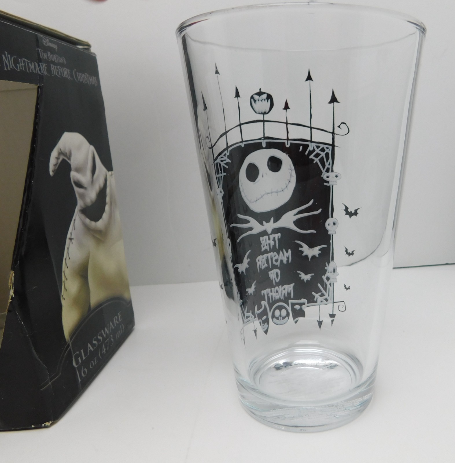 Disney Nightmare Before Christmas Master Of Fright Jack Drinking Glass 16 oz Pt