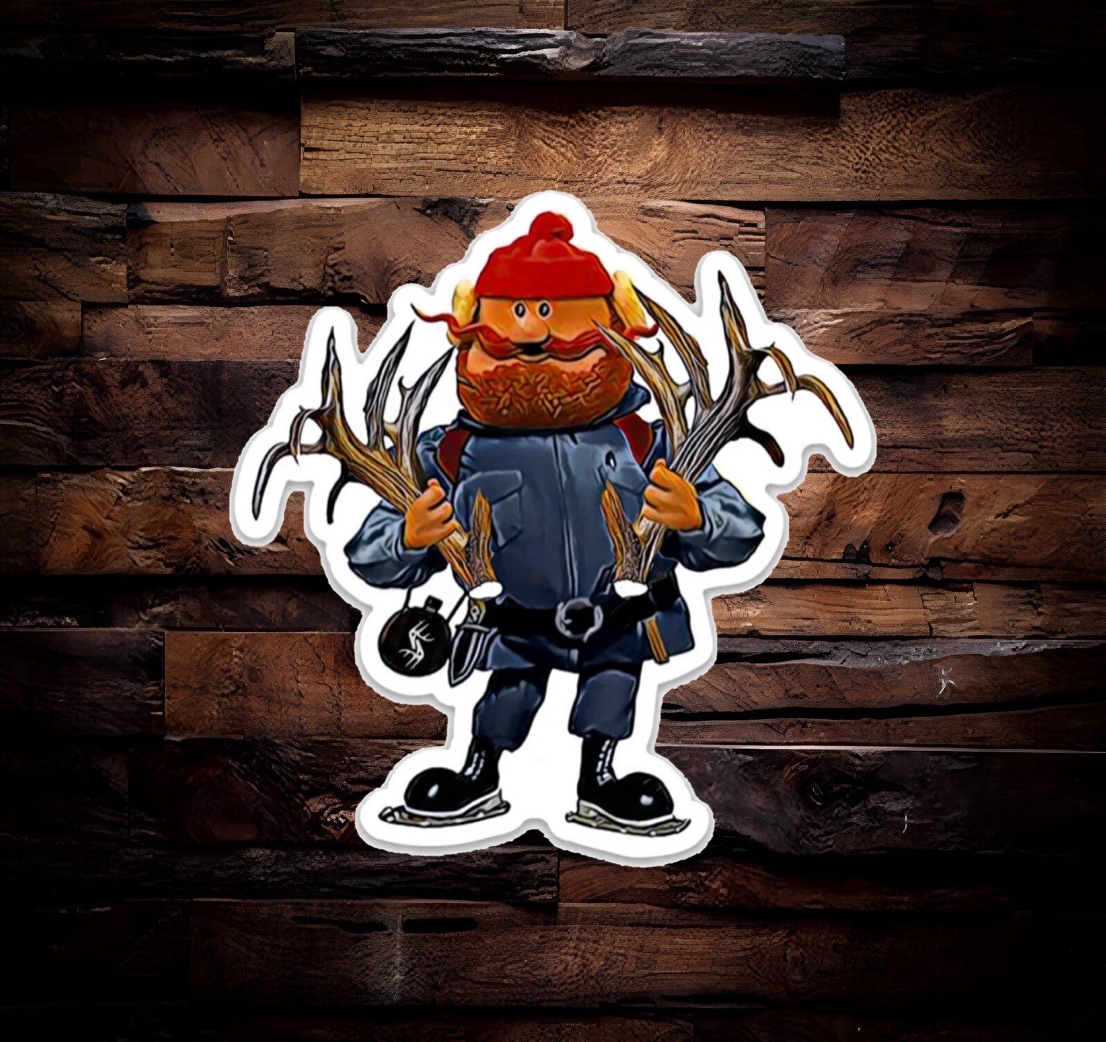Yukon Cornelius Shed Antler Decal Hunting Sticker Big Buck Deer Rudolph