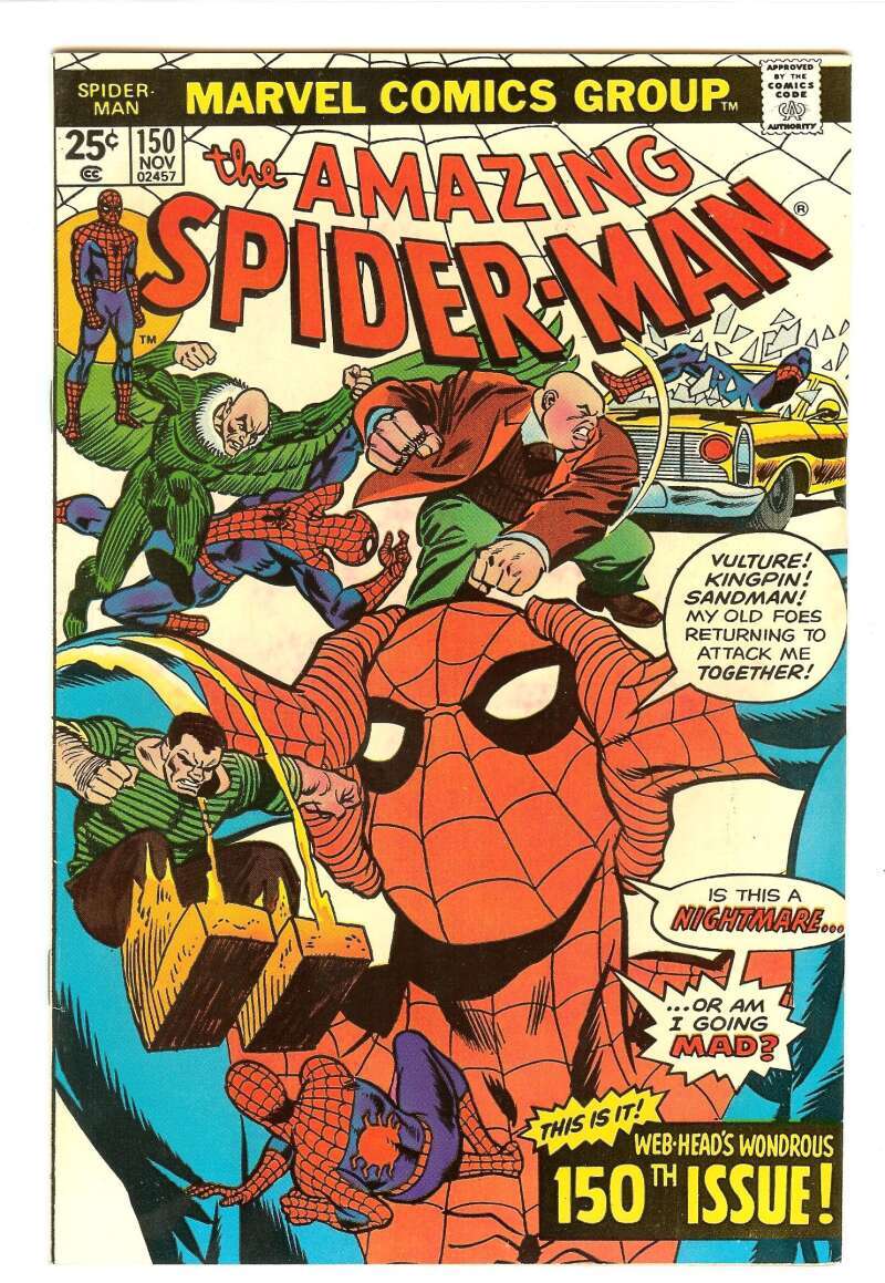 AMAZING SPIDER-MAN #150 7.5 // GIL KANE & FRANK GIACOIA COVER MARVEL COMICS 1975