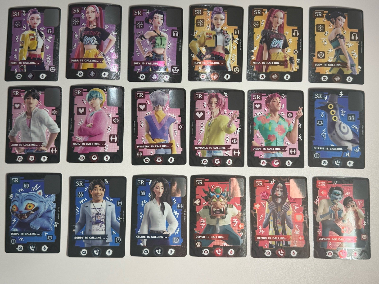 🔥💎KPOP DEMON HUNTERS ENERGY EDITION COMPLETE SET 1-18 SR CARDS🔥💎