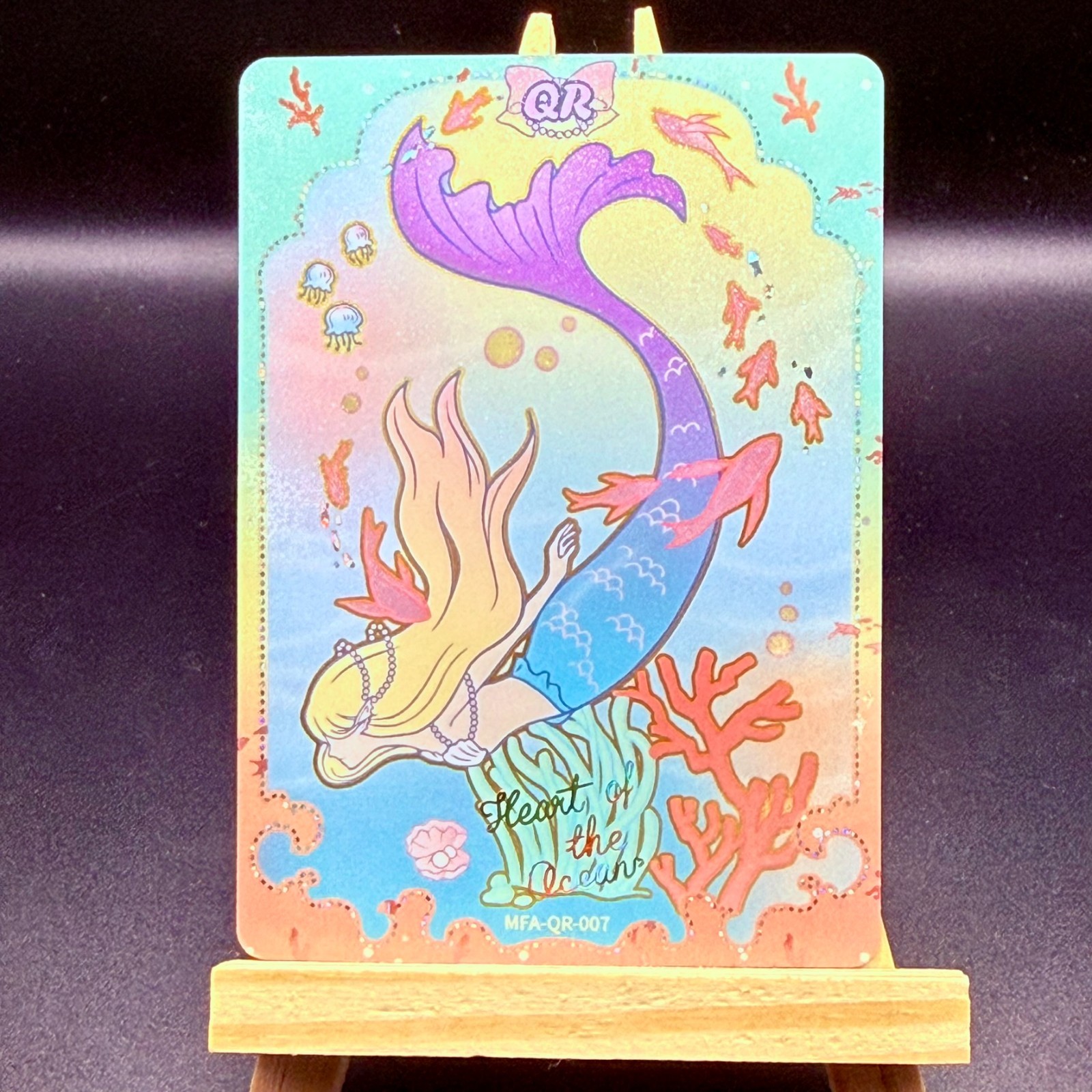 MFA Boston Mermaid QR Holo Trading Card Elegant of the Ocean Foil Art Card