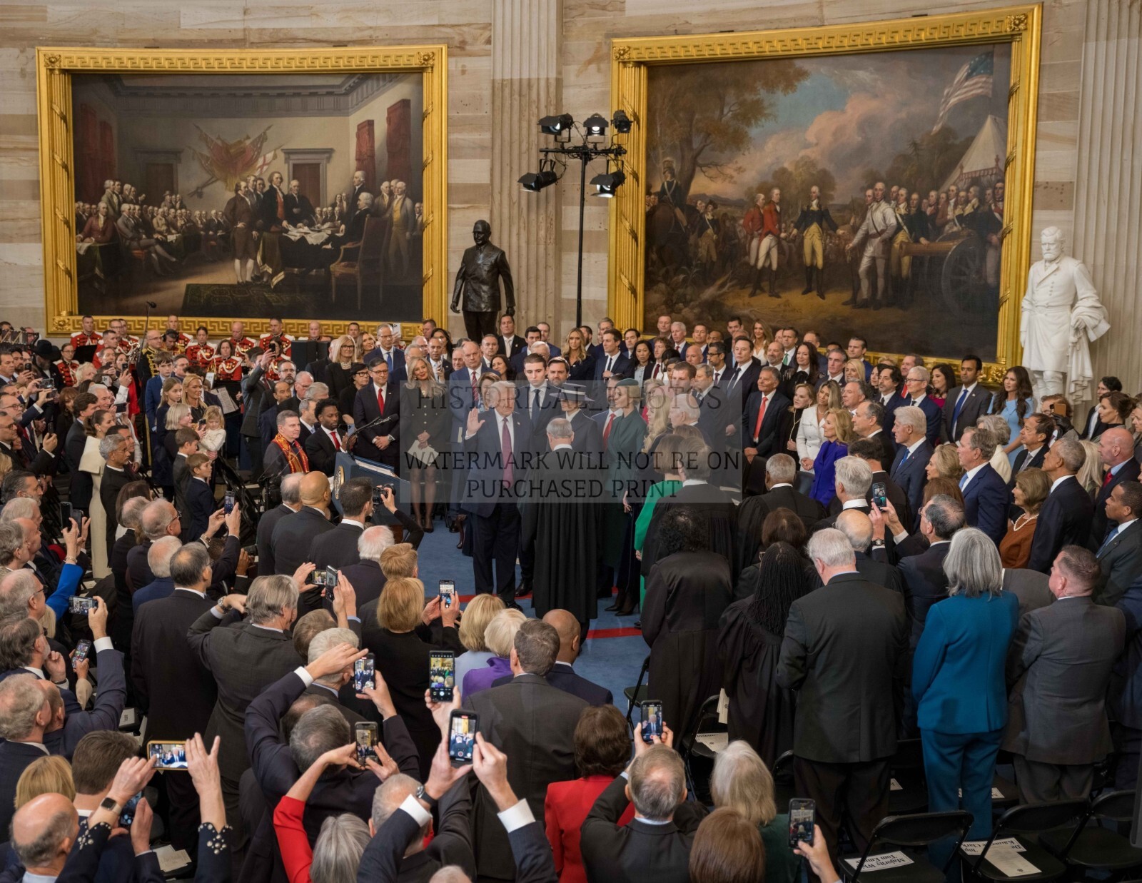 PRESIDENT DONALD TRUMP BEING SWORN IN 2025 INAUGURATION 8.5X11 PHOTO