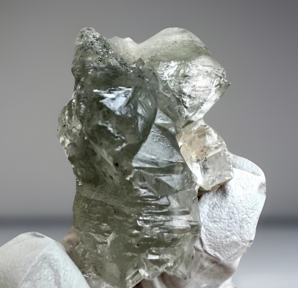 “Leaf Gem” Natural Ganesh Himalayan Chlorite Quartz with Calcite Crystal Nepal