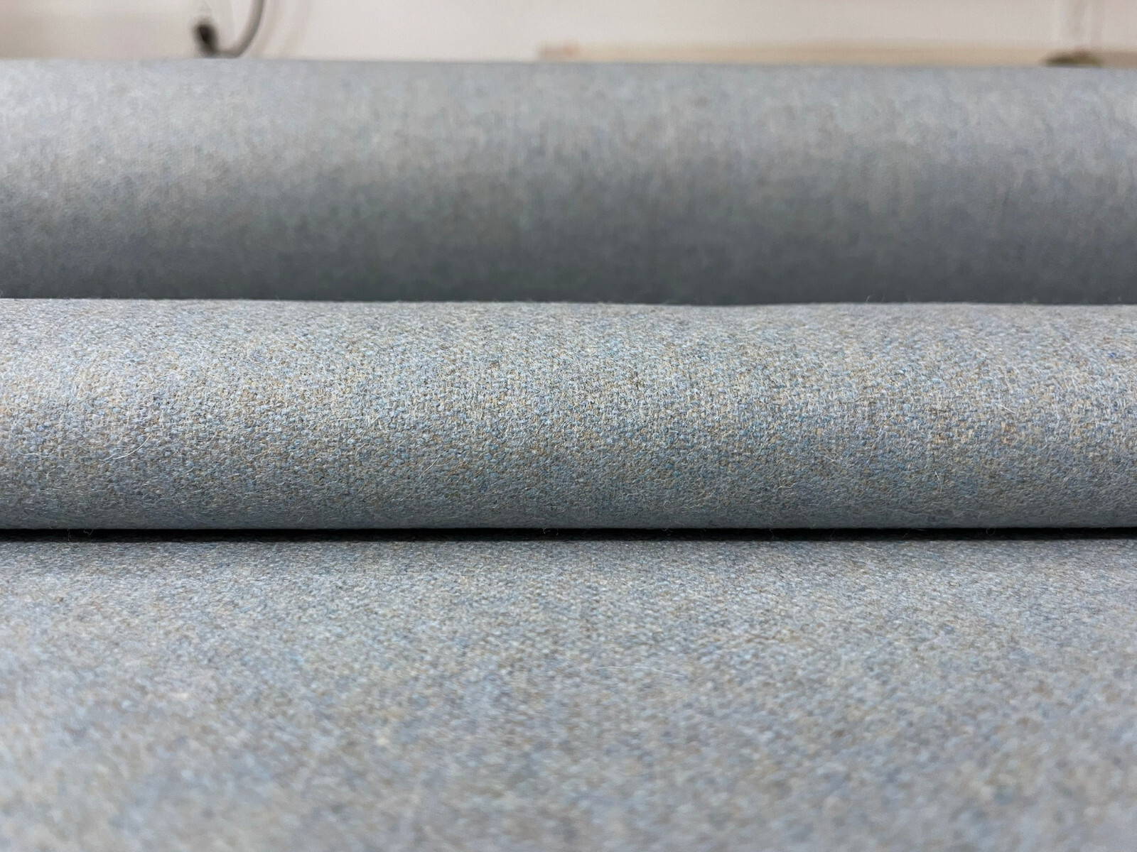 6 yd Designtex Heather Bluebell Blue Italian Woven Wool Upholstery Fabric 2 pcs