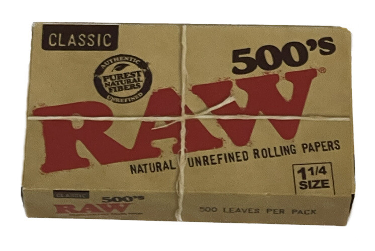 Raw 500’s Classic Natural Unrefined Cigarette Rolling Papers *Free Shipping*